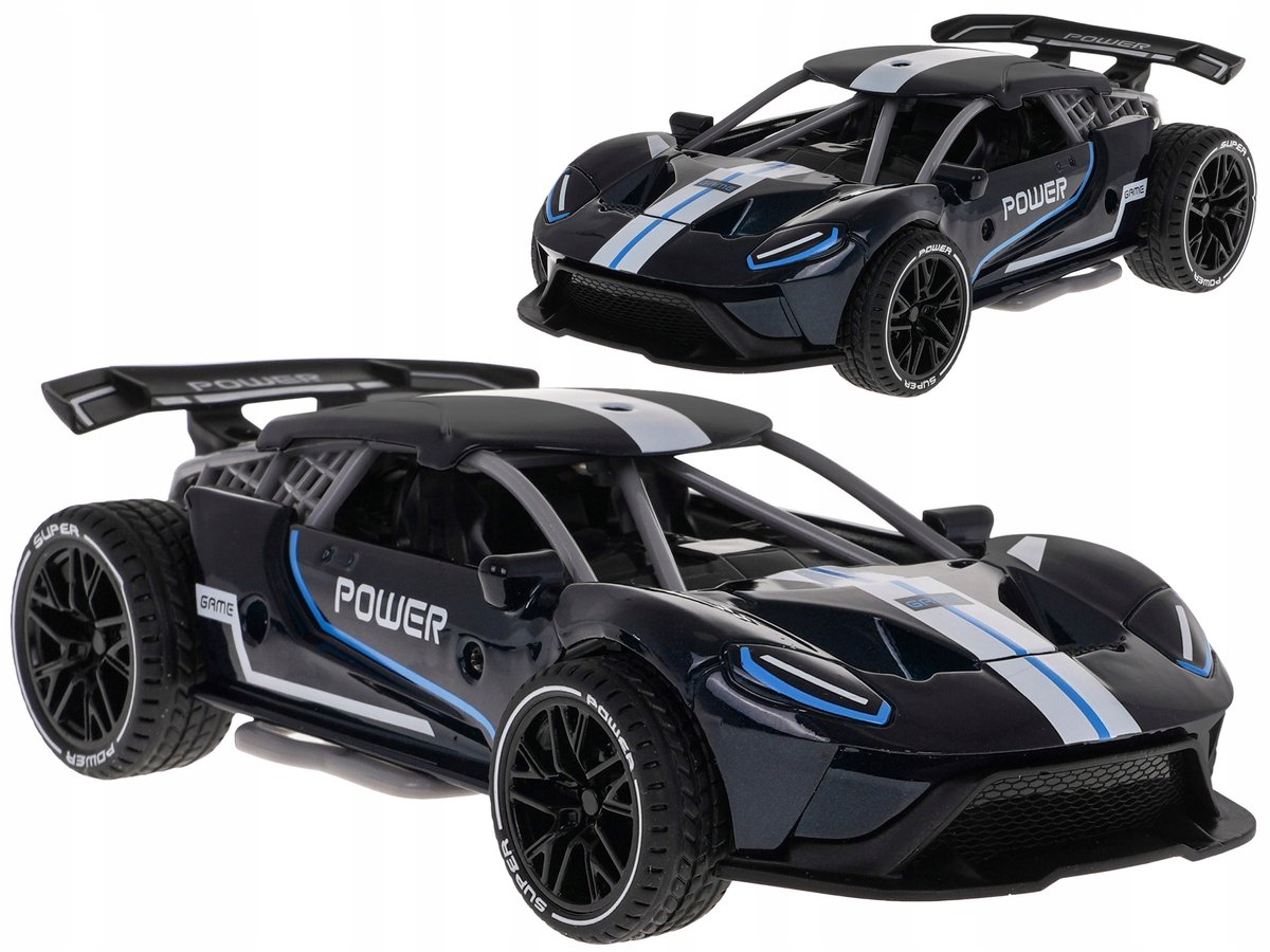Metalen Speelgoedauto POWER met Geluid en Pull-Back Motor