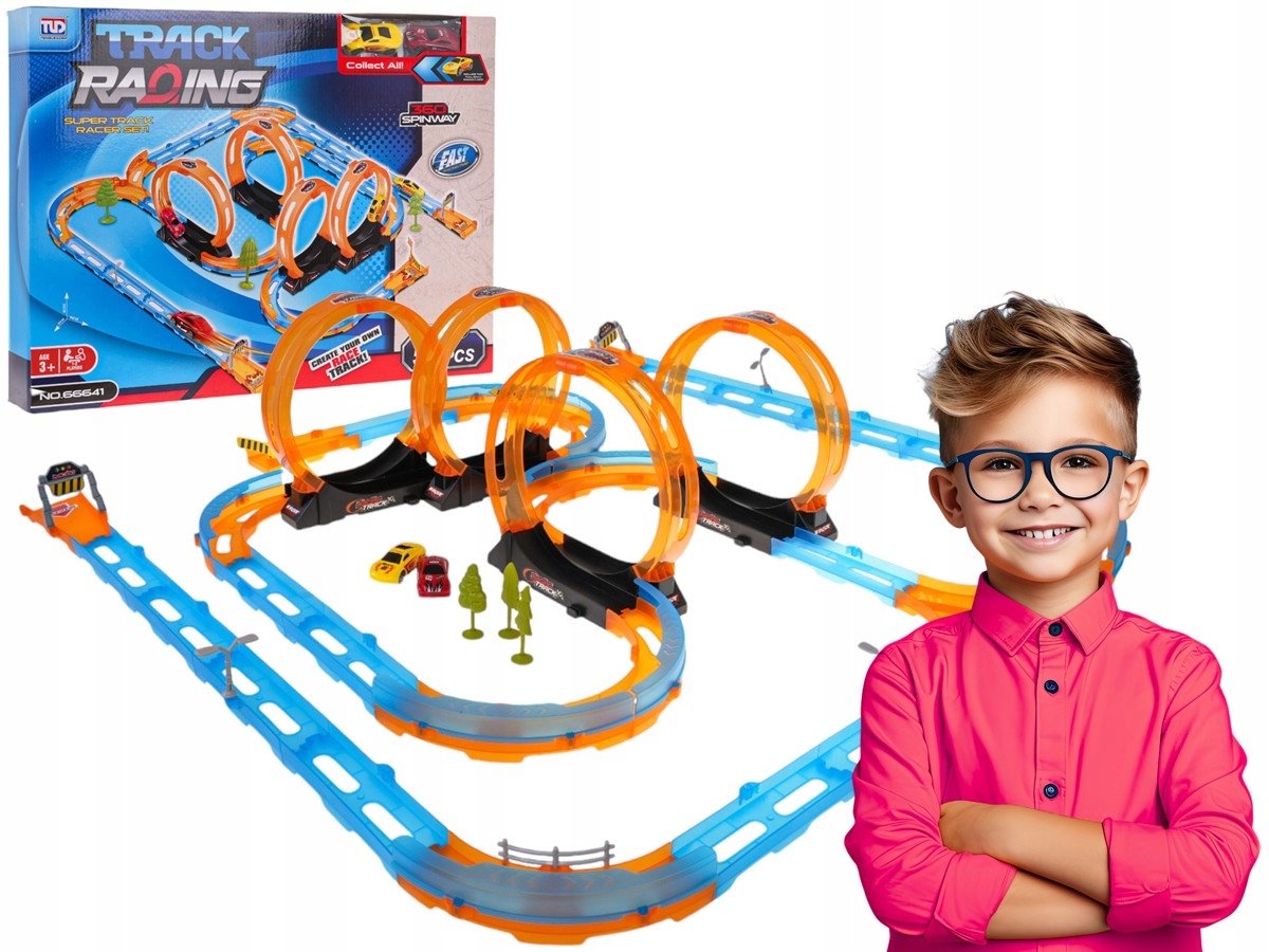 Grote Autospeelbaan met 4 Loops - 59 Delen