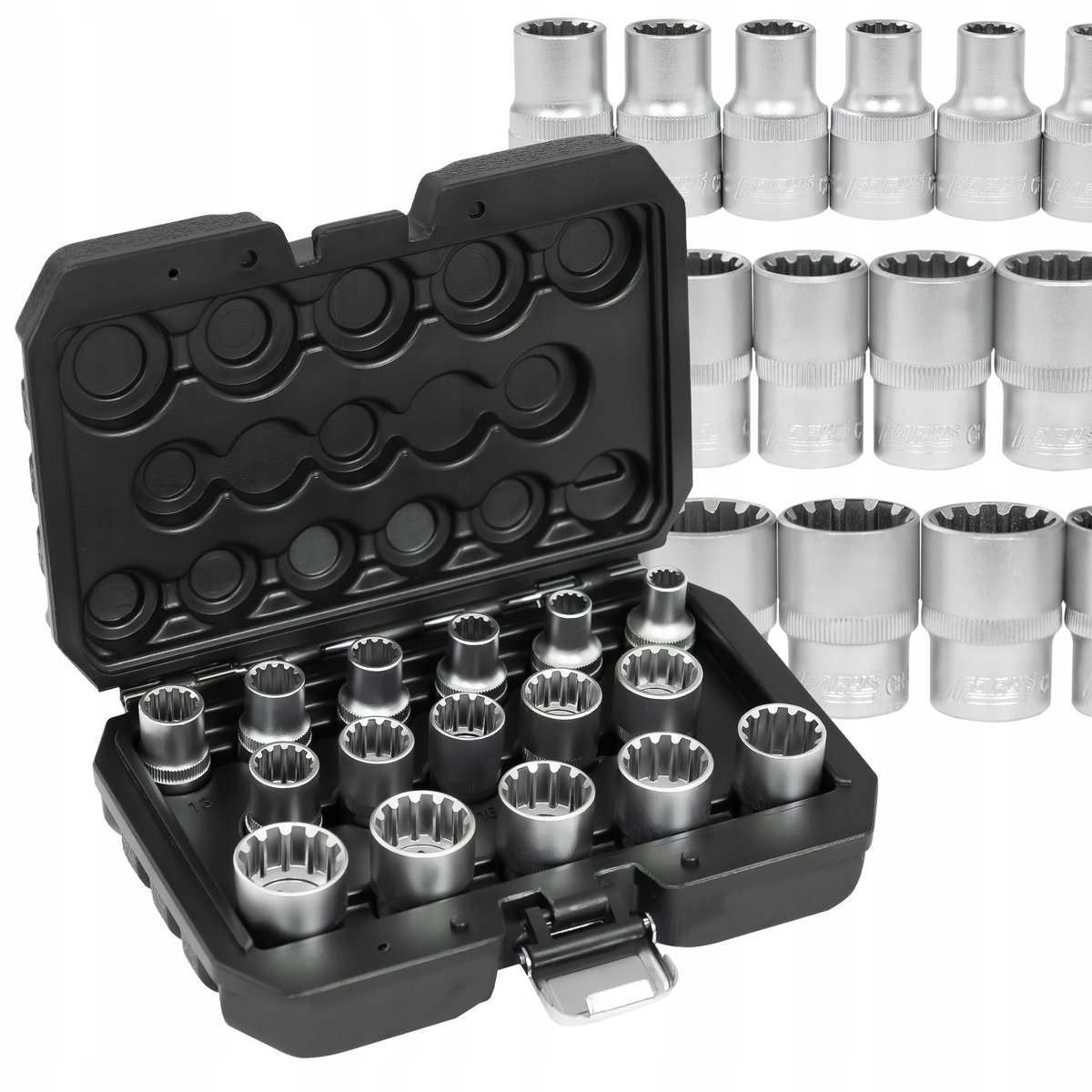 Vario Dopslagsleutel Set 1/2" 8-24 mm Metrisch & Inch