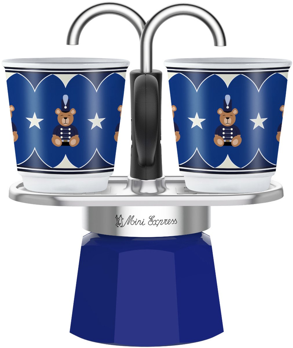 Bialetti 0005349 handmatig koffiezetapparaat Moka Express Zwart, Blauw, Roestvrijstaal