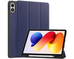 Coverup Tablethoes geschikt voor Xiaomi Redmi Pad 2 Pro Hoesje - Tri-Fold Book Case met Wake/Sleep en Stylus-houder - Blauw