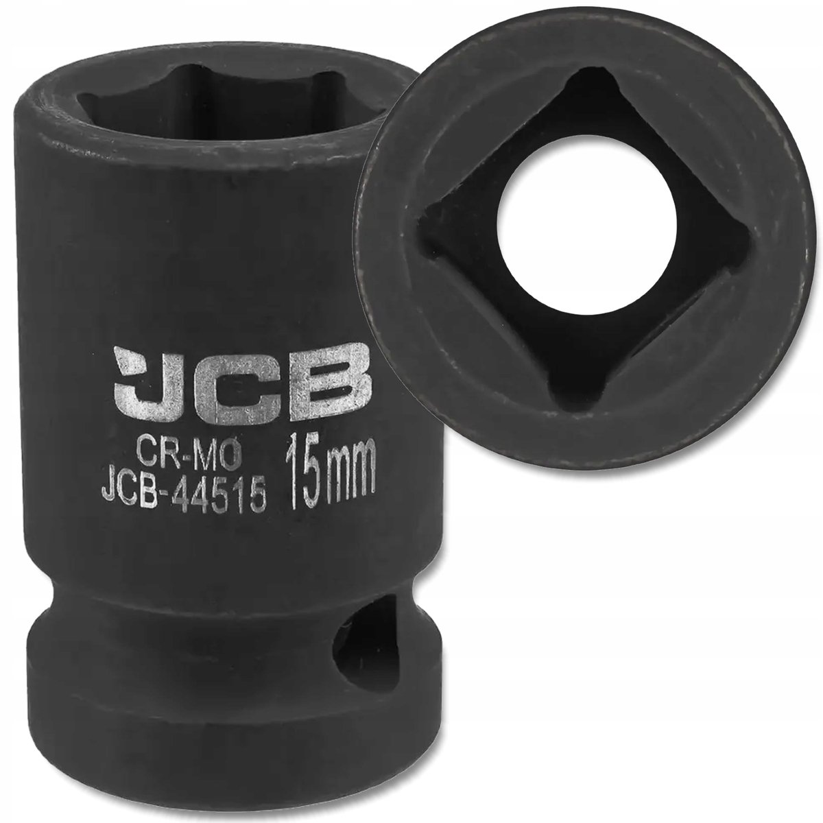 JCB - Dopsleuteldop - 15 mm - 6-kantig - 1/2" Cr-Mo