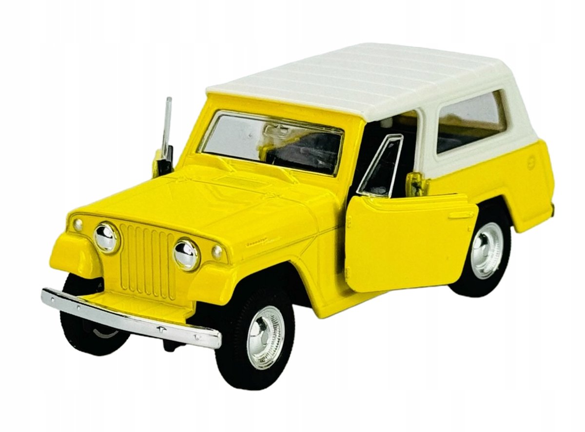 Welly Jeepster Commando Station Wagon 1967 Geel 1:34 Metaal