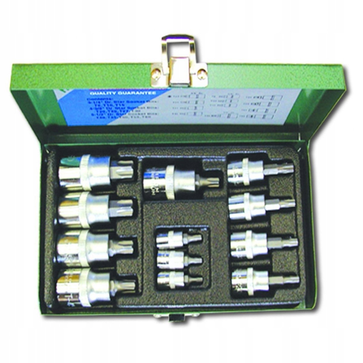 Honiton Torx Bit Doppen Set 1/4, 3/8, 1/2 T8-T60 (12 stuks)