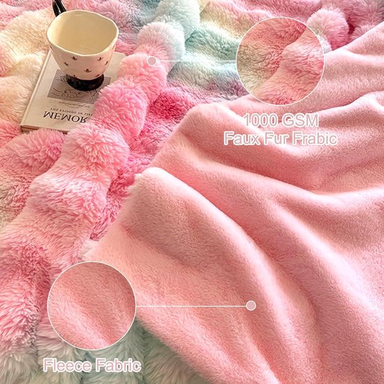 CozyLux Kuscheldecke Flauschig 2er Set Decke Sofa 150x200 cm für 4