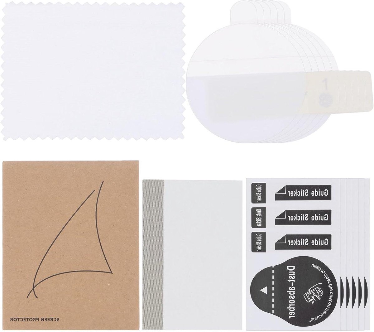 6 stuks horloge displaybeschermfolie 31 mm HD krasbestendig waterdicht ultradun TPU universele smartwatch schermbeschermfolie met doek sticker schraper