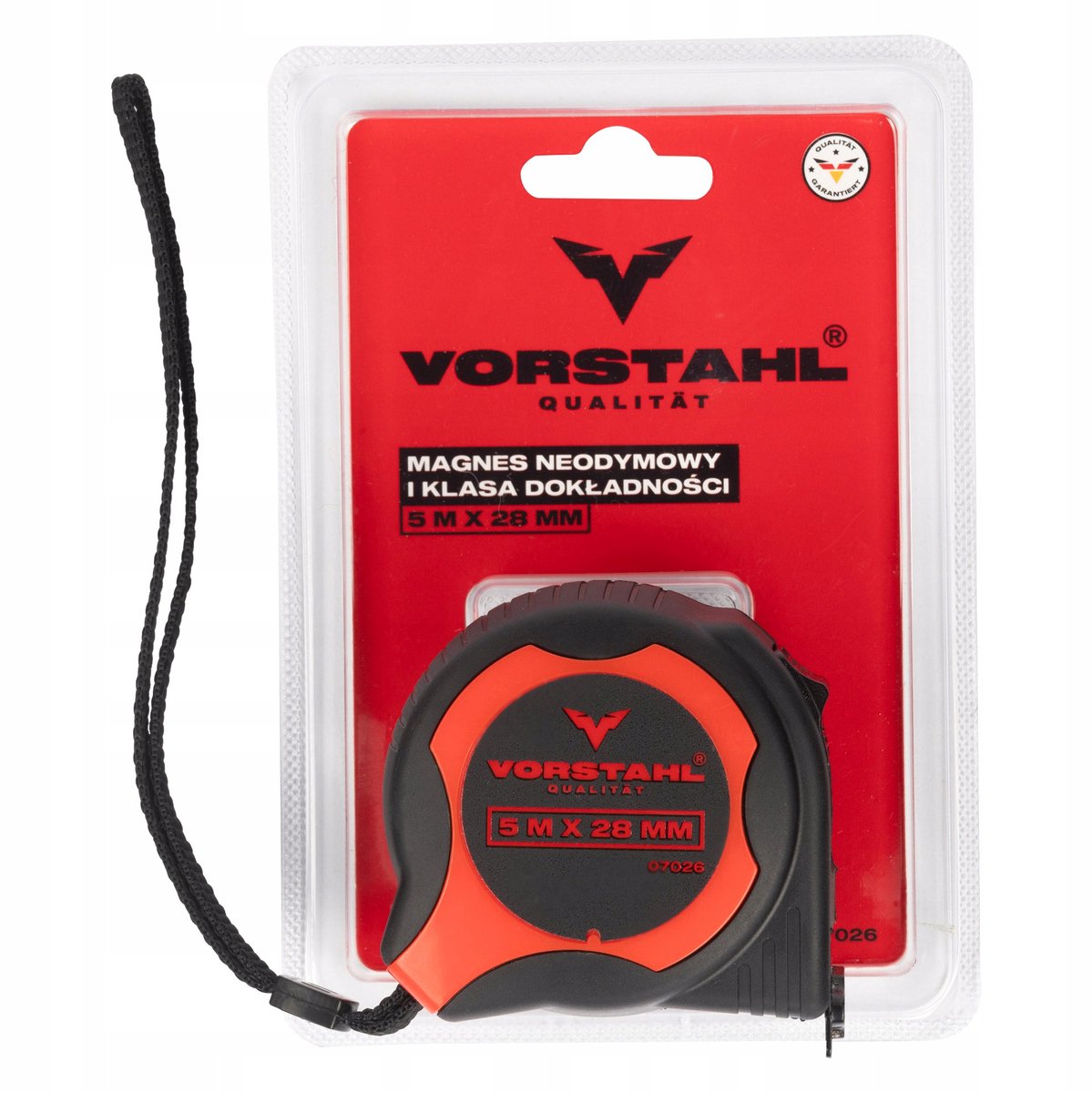 Vorstahl Rolmeter 5m - Dubbelzijdige Schaal, Klasse I