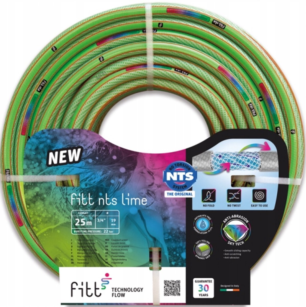 Tuinslang 6-laags 5/8" 25m LIME NTS - Flexibel & Duurzaam