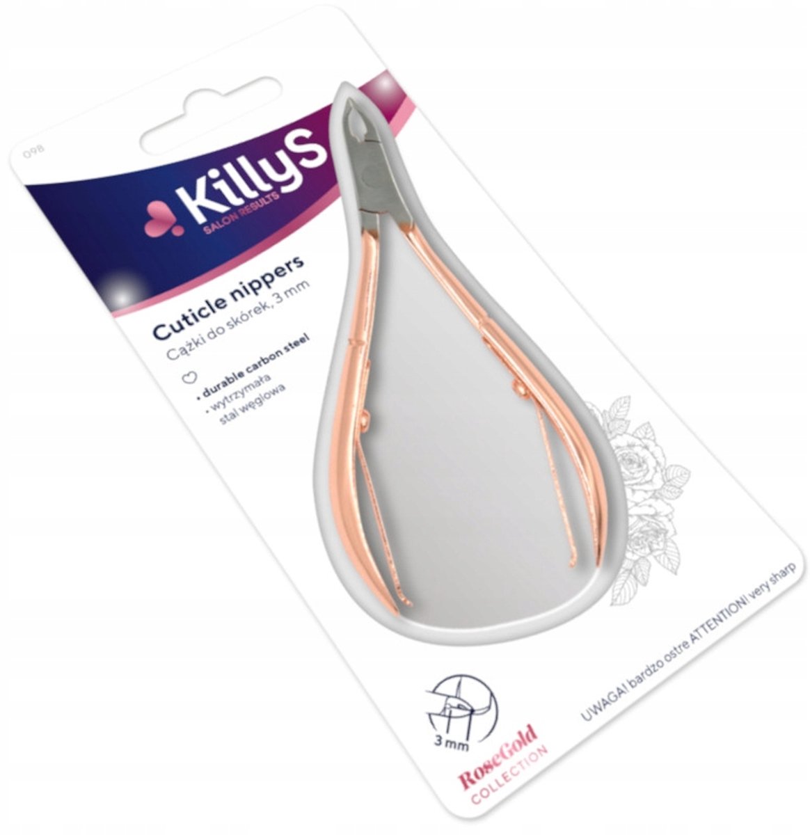 KillyS Cążki do skóryk rosé goud - Roestvrij staal, 10,5 cm