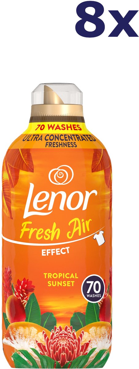 8x Lenor Wasverzachter - 70sc980ml - fresh air - tropical sunset