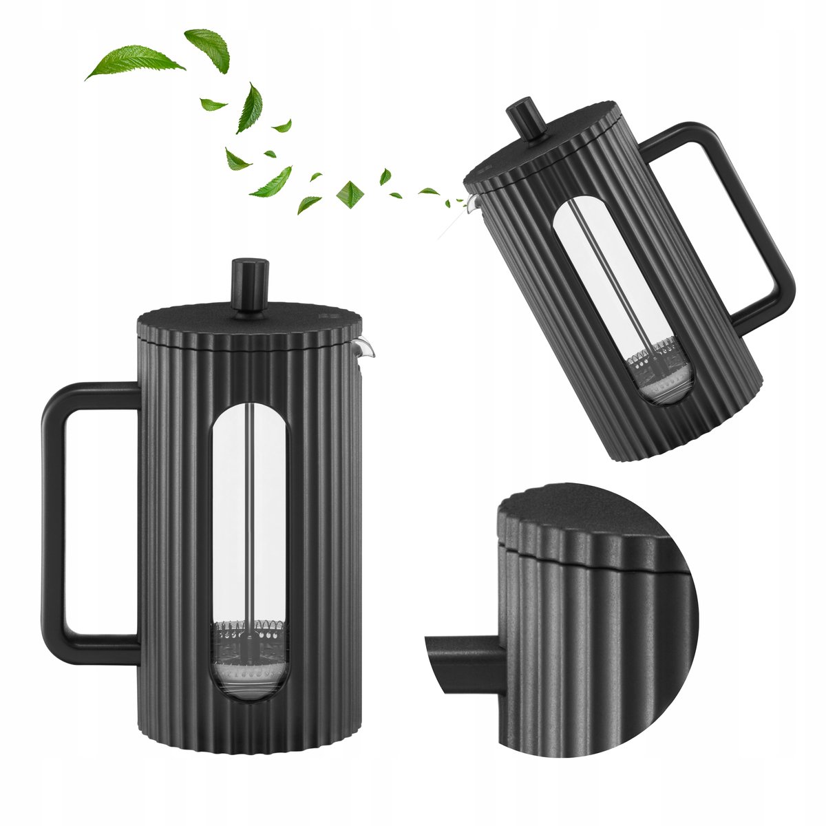 Glazen Koffie- & Theepot met Filter - 600ml