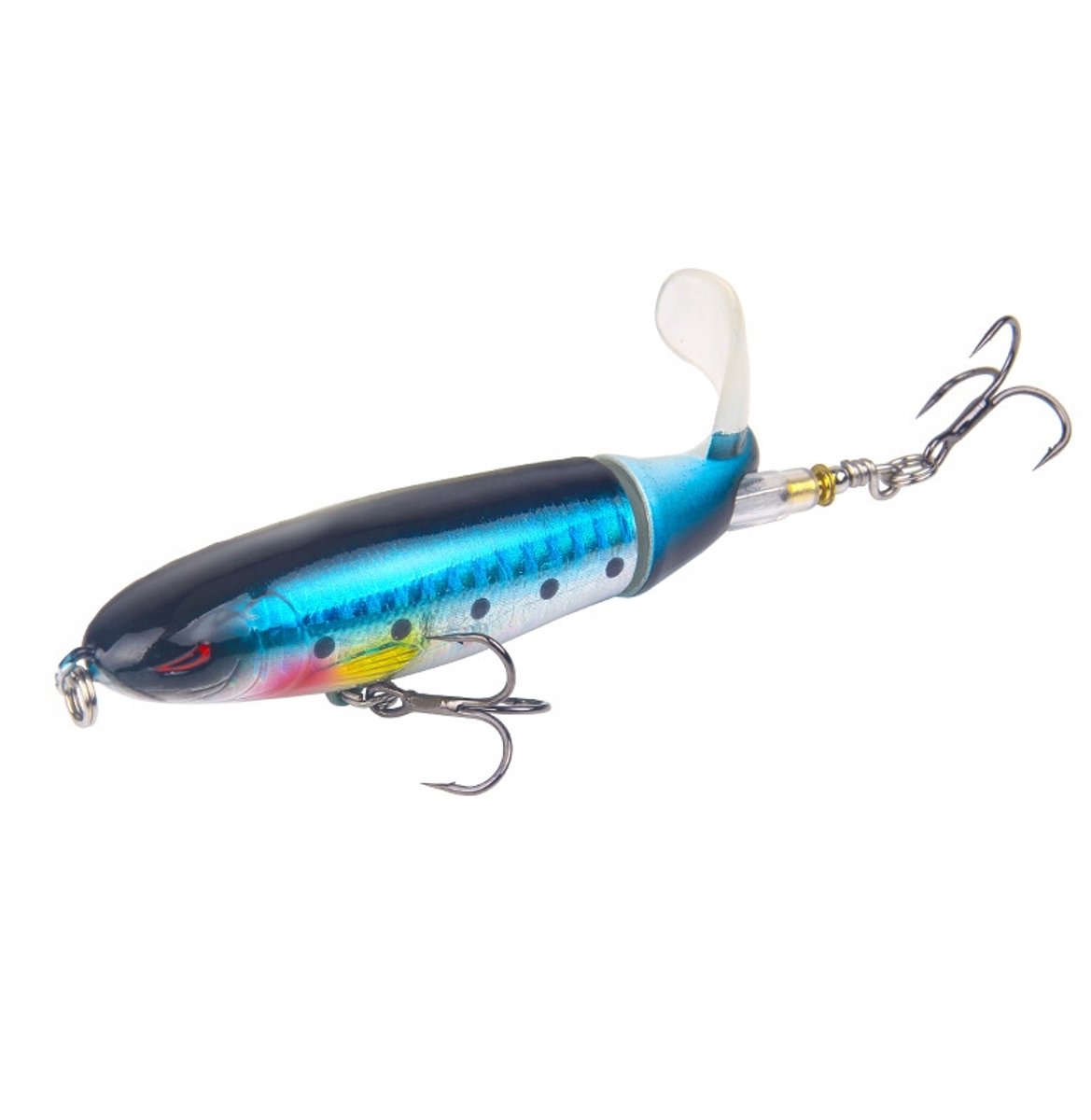 Popper Flopper Wobbler - Zilver Blauw 10cm 13.2g - Top Vangst!