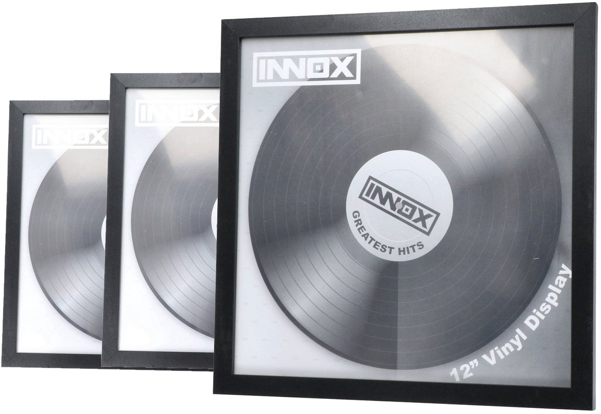 Innox VFK12-BK vinyl display voor 12 inch LP-hoes (set van 3 lijsten)
