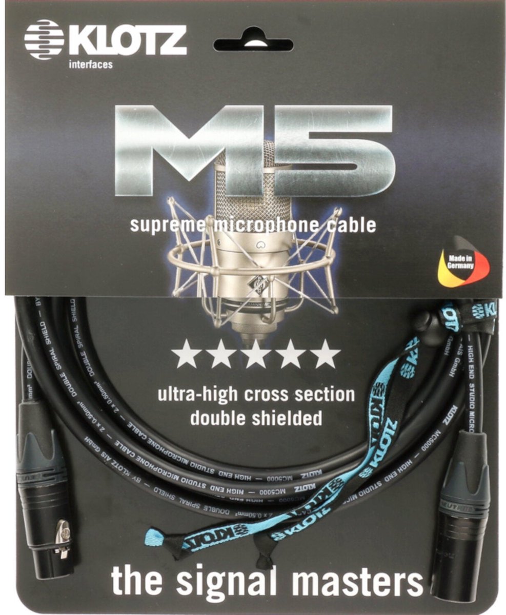 Klotz M5FM01.5 Professionele microfoonkabel 1.5 meter