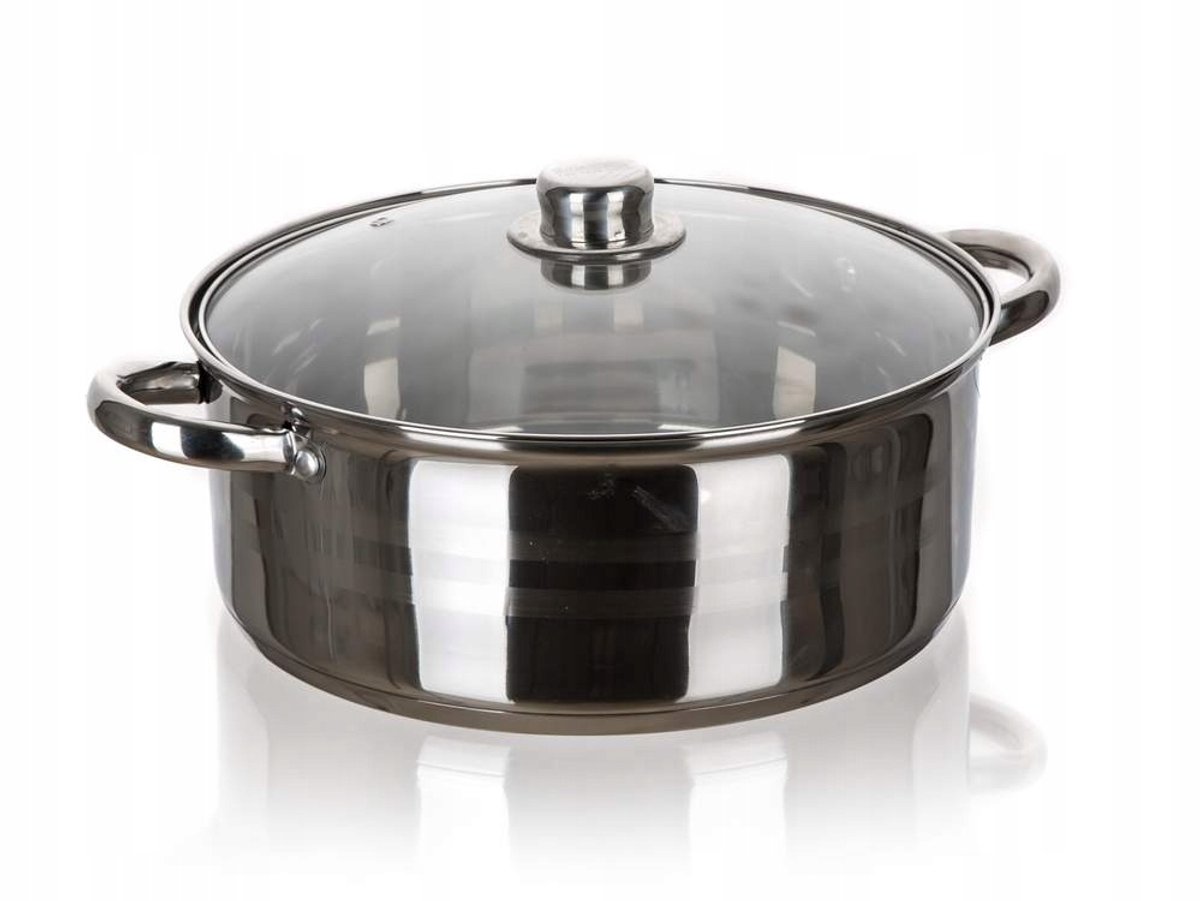 RVS Pan met Deksel 6,6L Inductie Gas 28cm