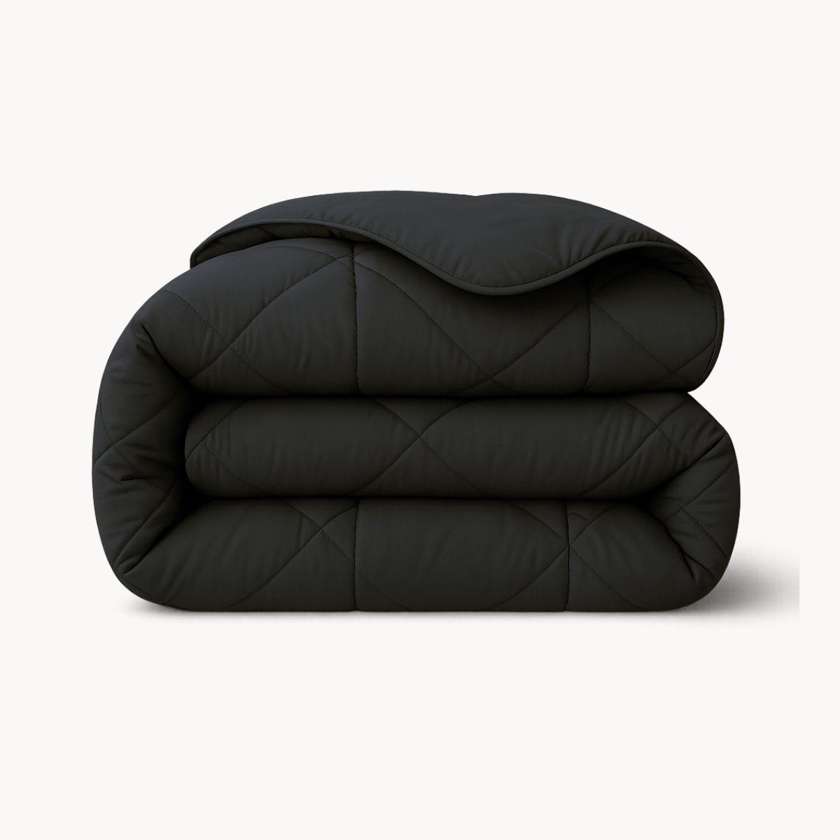 HappyBed Dekbed zonder overtrek 240x200 - Bedrukt dekbed zonder hoes - Hoesloos Dekbed met Print - Wasbaar - Lits Jumeaux - Antraciet