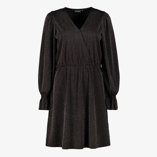 Robe de party TwoDay pour femme, noire et argentée - Taille XL