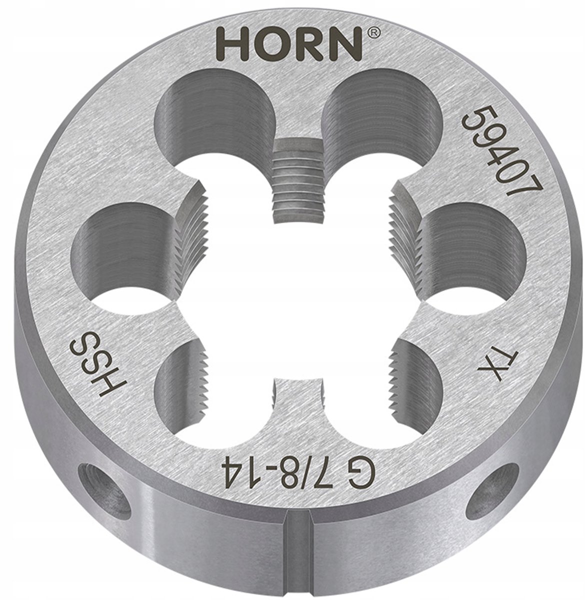 HSS-matrijs 7/8" 14 inch, rechtse pijpdraad, DIN-EN 24 231