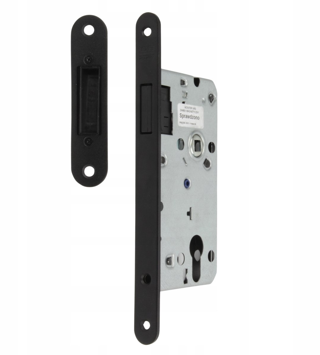 LOB Magnetisch Slot Z75 72/50mm Deur - Verstelbare Sluitplaat Zwart