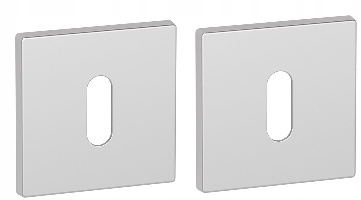 Nomet Slim Rosette 5mm Mat Chroom 53x53mm - Vierkant - Voorsleutel