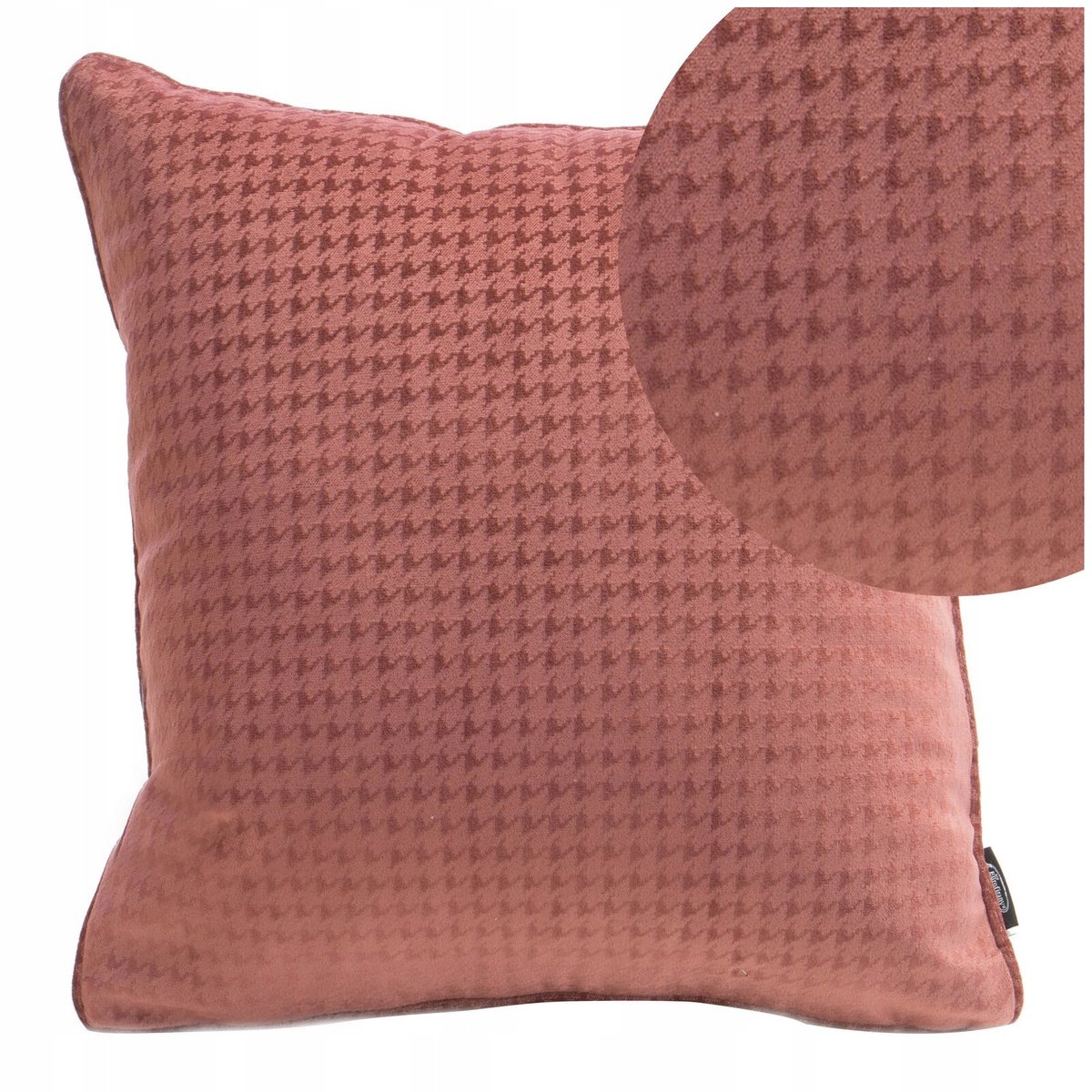 Amelia Sierkussenhoes 40x40 cm - Zacht Velours met Pepita Patroon