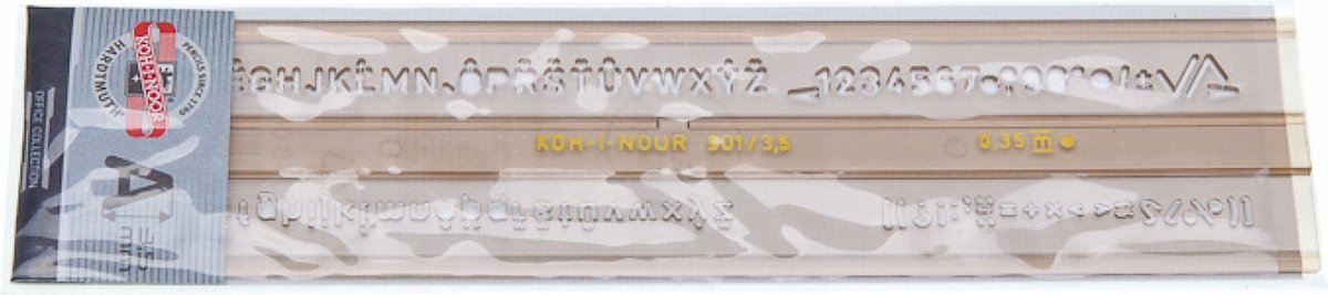 Koh-I-Noor Sjabloon Cijfers & Letters 3,5 mm - Schrijfhulp