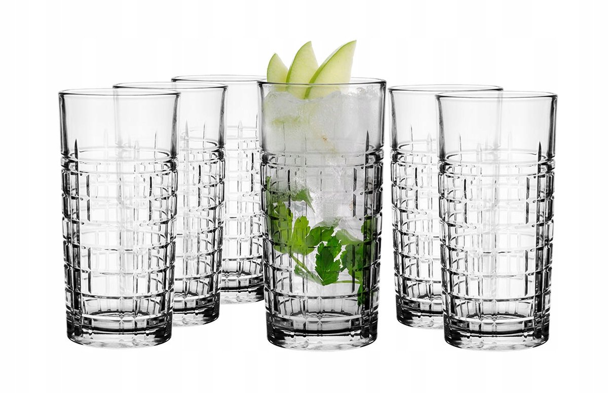 6x Hoge Glazen 320 ml - Perfect voor drankjes, water en sap