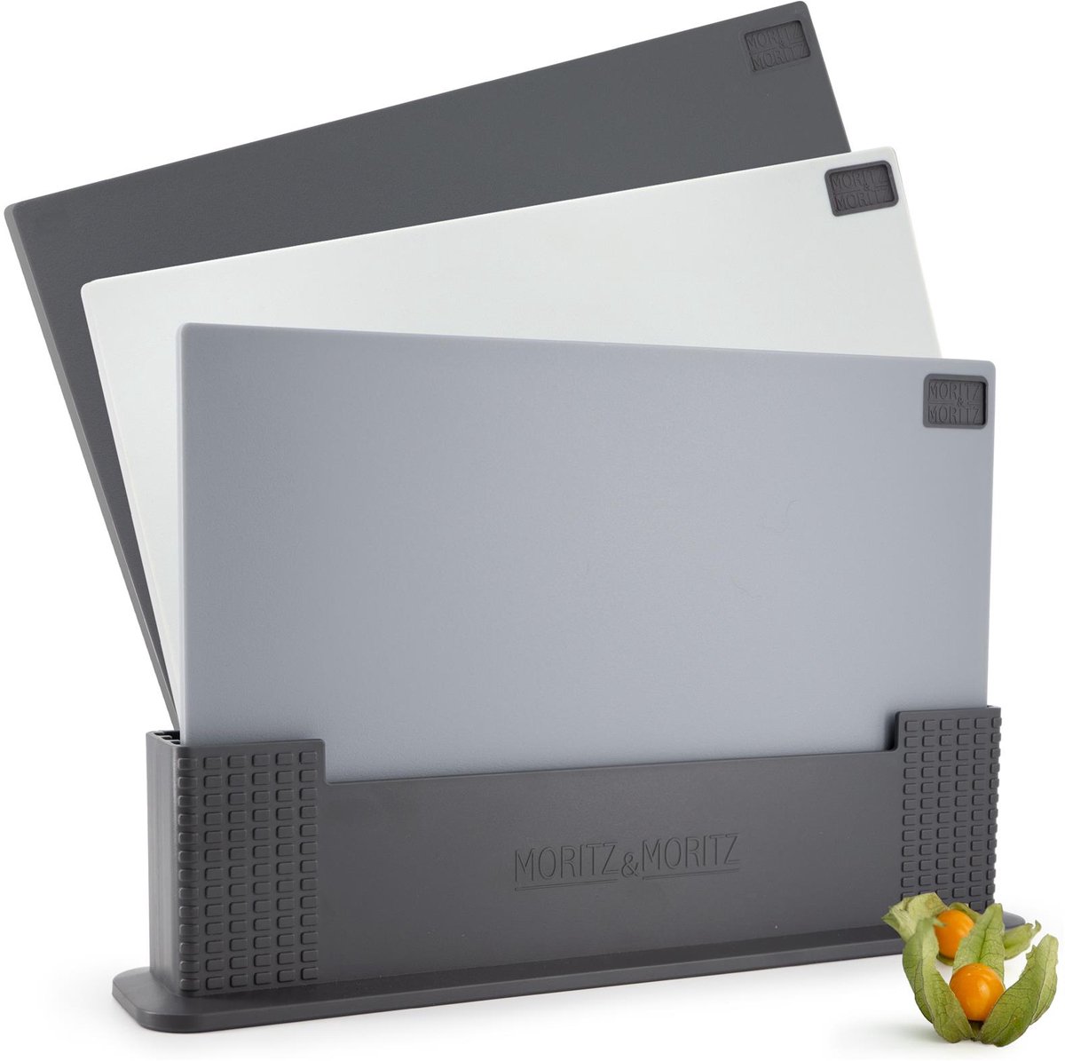 Moritz & Moritz 3-delige kunststofplank in standaard Grijs