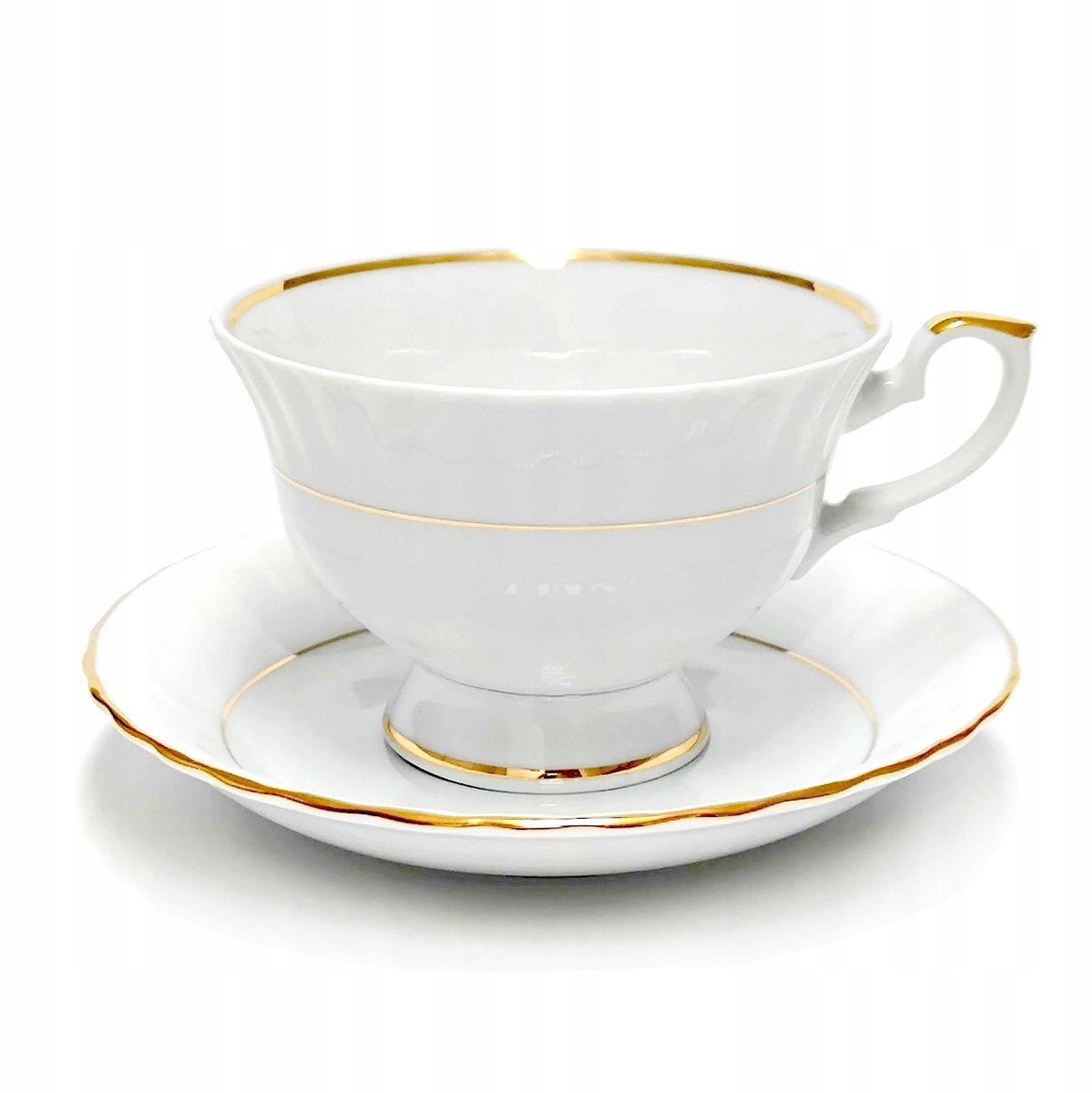 Theepot Service 6 personen 12 Delen Gouden Rand Porselein