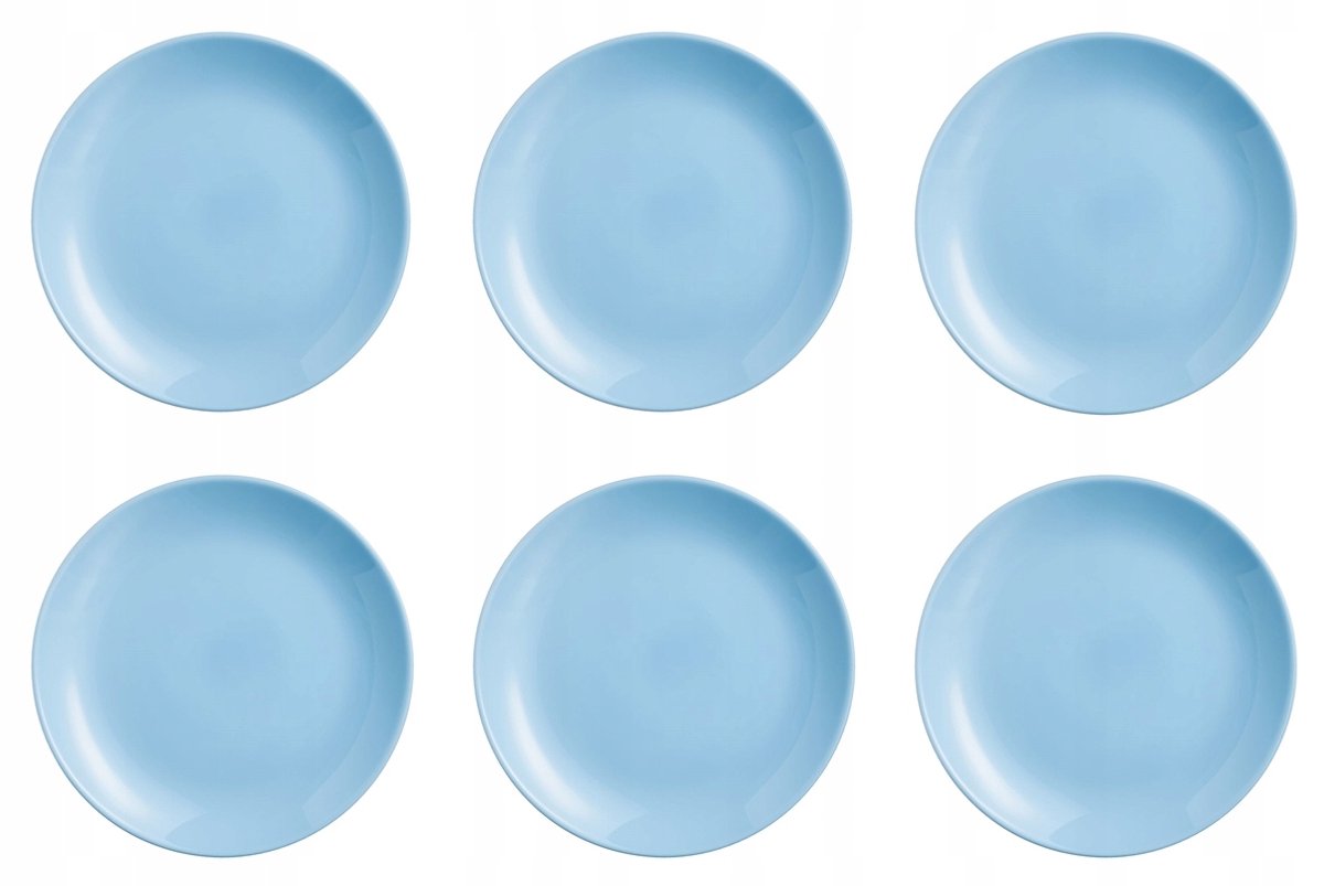Luminarc Diwali Platte Borden Blauw 6 Stuks - 25 cm