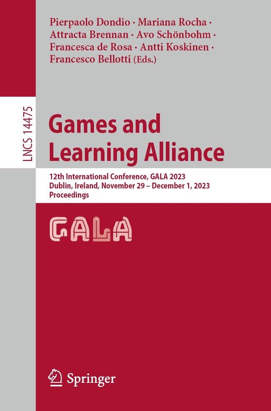 Springer Nature Proceedings Computer Science - Games and Lea ... - cover