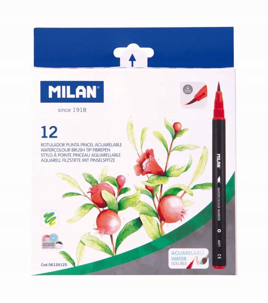 Aquarelpenselen 112 assorti 4 x maat 1, 2, 3, 4, 5 en 6 - Schuurpapier XL