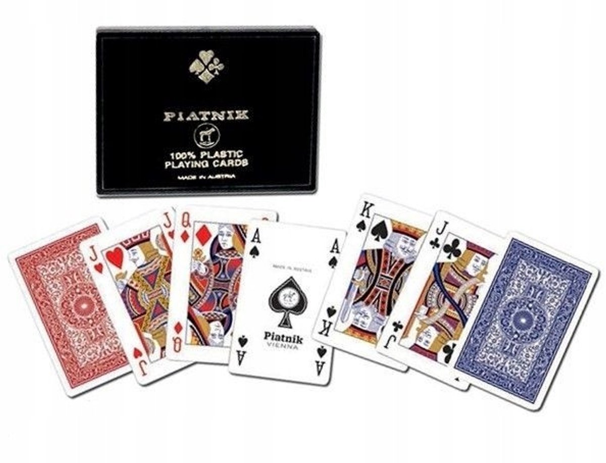 Piatnik Plastic Speelkaarten Set - 2 Dekken, 110 Kaarten
