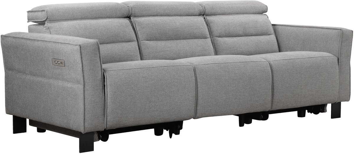 Notio Living Carpari-3Zitsbank - 2 Elektrische Relax - Lichtgrijs