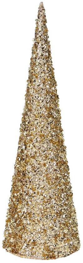 Sapin de Noël Goodwill Glitter or-crème H 45 cm