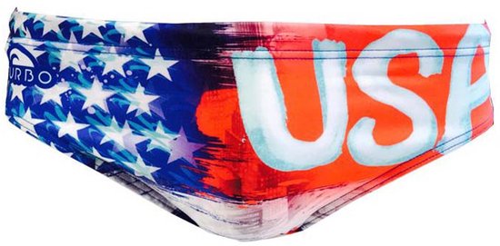 Foto: Turbo usa painting 2017 zwemslip rood blauw 3xl man
