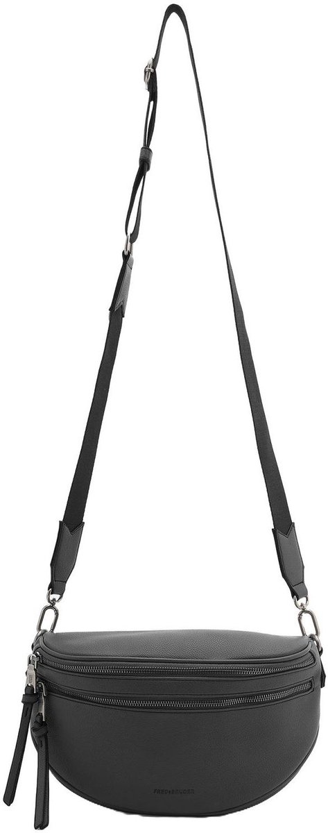 FREDsBRUDER Leren schoudertas Bestie Beltbag Dark Grey donkergrijs