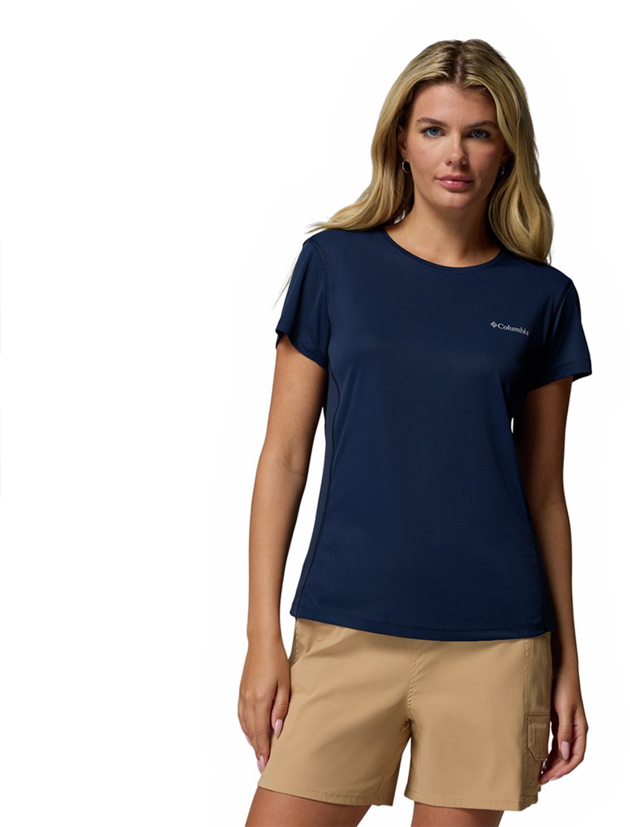 Columbia Zero Rules™ Light Crew T-shirt Met Korte Mouwen XS Vrouw Blauw