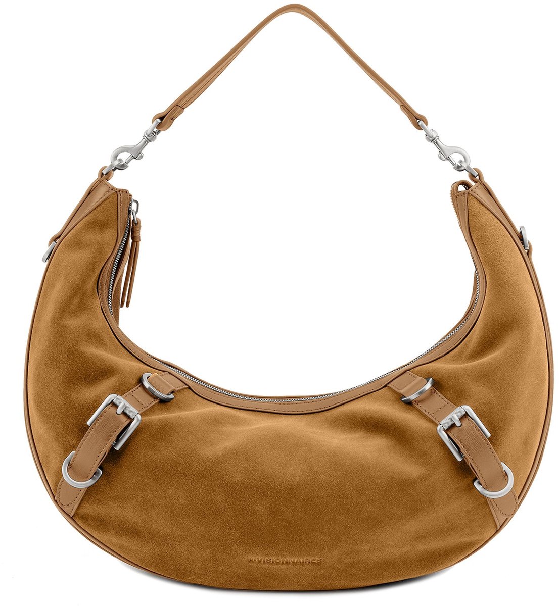 LES VISIONNAIRES Enya Schoudertas Leer 46 cm - Dames - golden brown - caramel