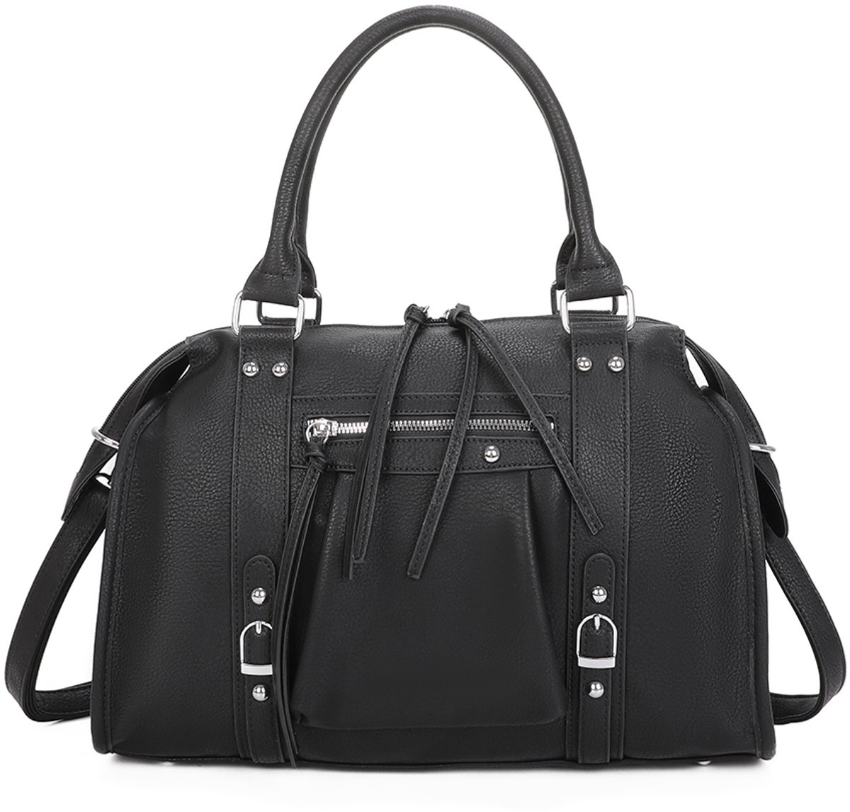 Gallantry® - Damestas - Schooltas - Werktas - Schoudertas - Handtas - Shopper - weekendtas - Mat Zwart