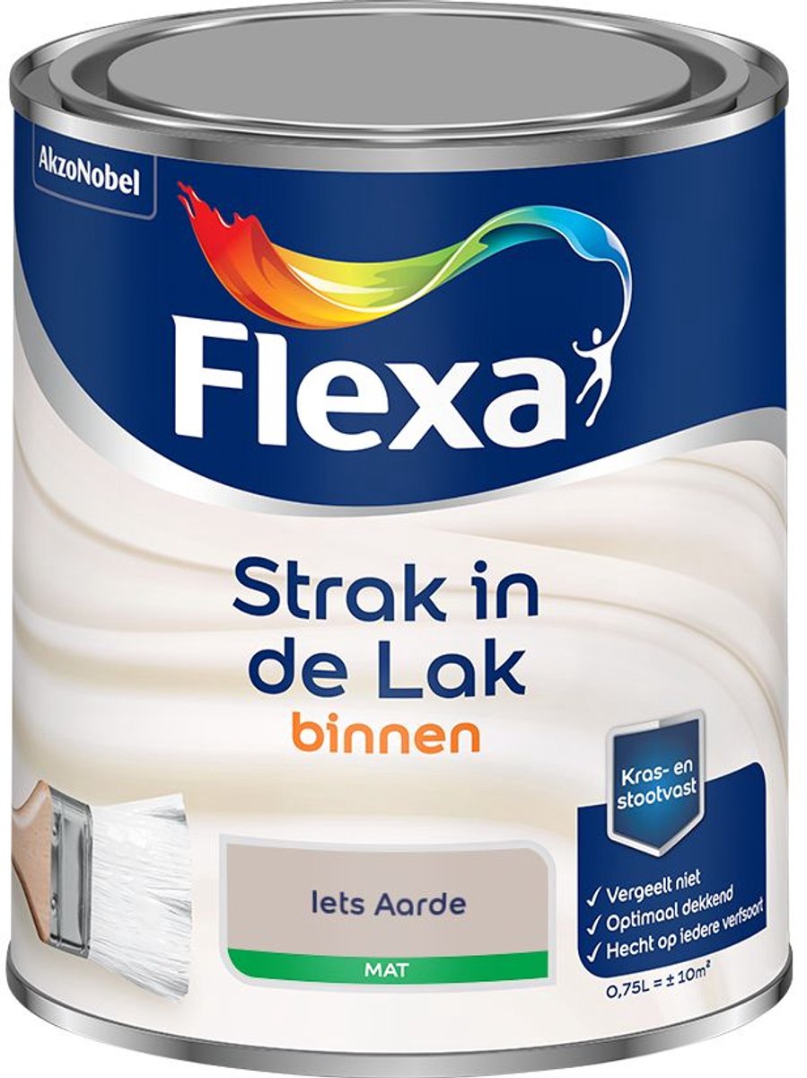 Flexa - Strak in de Lak Binnenlak Mat - Iets Aarde - Mengverf - 0.75 L
