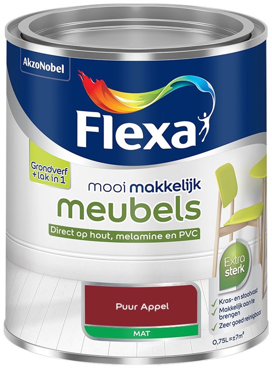 Flexa - mooi makkelijk meubels mat - Puur Appel - Mengverf - 0.75 L