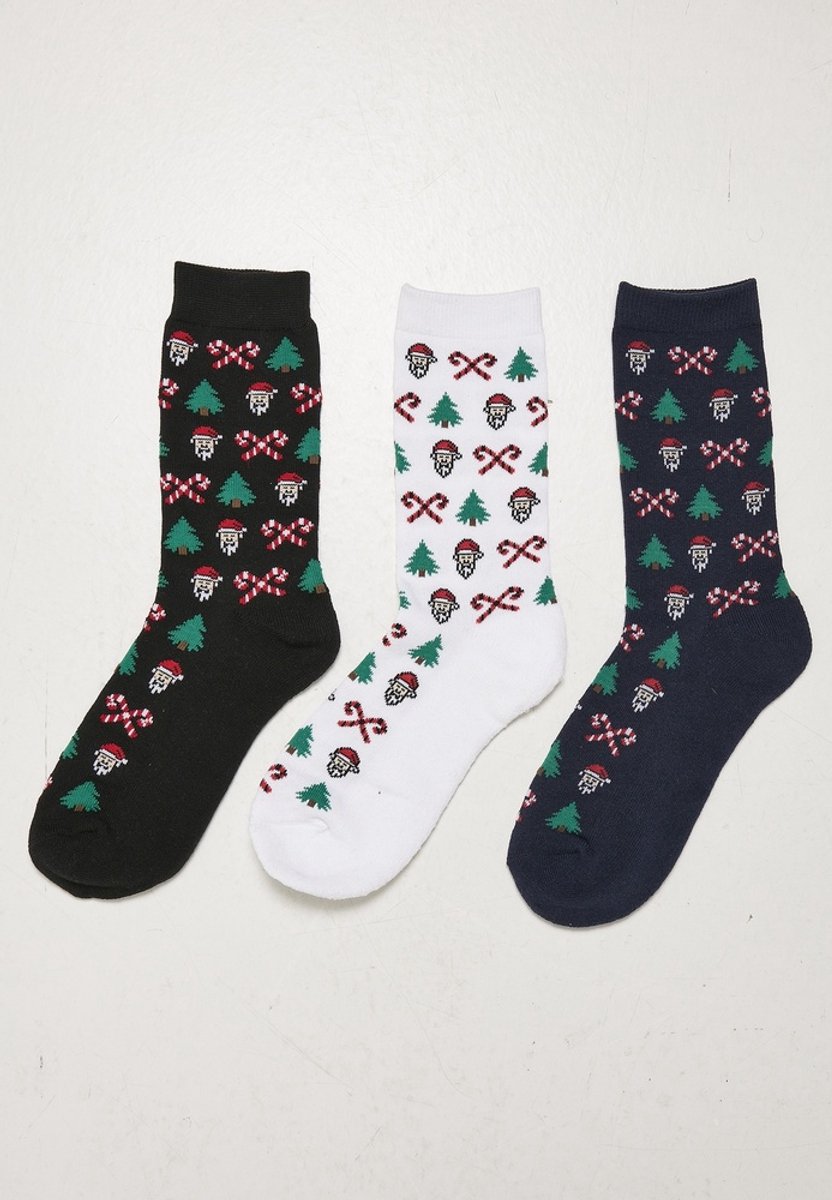 Urban Classics Grumpy Santa Christmas 3-pack Sokken 43/46 Multicolours Multicolor
