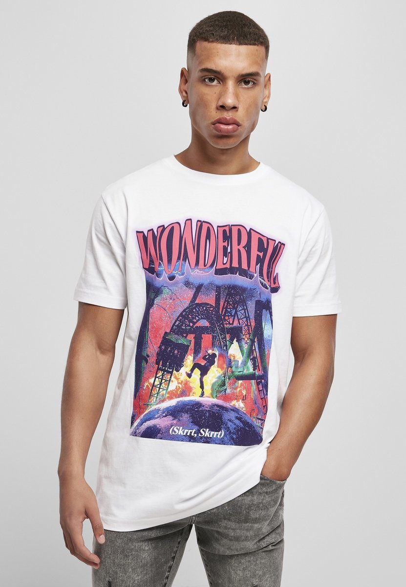 Mister Tee Wonderful Heren T-shirt 2XL Wit
