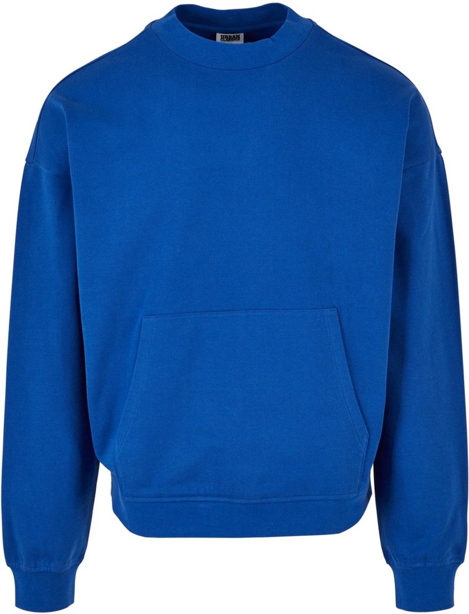 Urban Classics Organic Boxy Pocket Crewneck sweater/trui 4XL Blauw