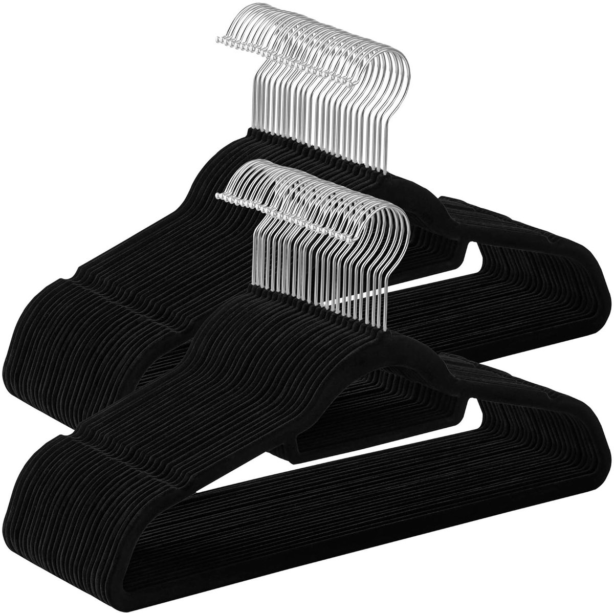 Antislip kleerhanger - ruimtebesparend ontwerp - set van 10 - fluwelen oppervlak