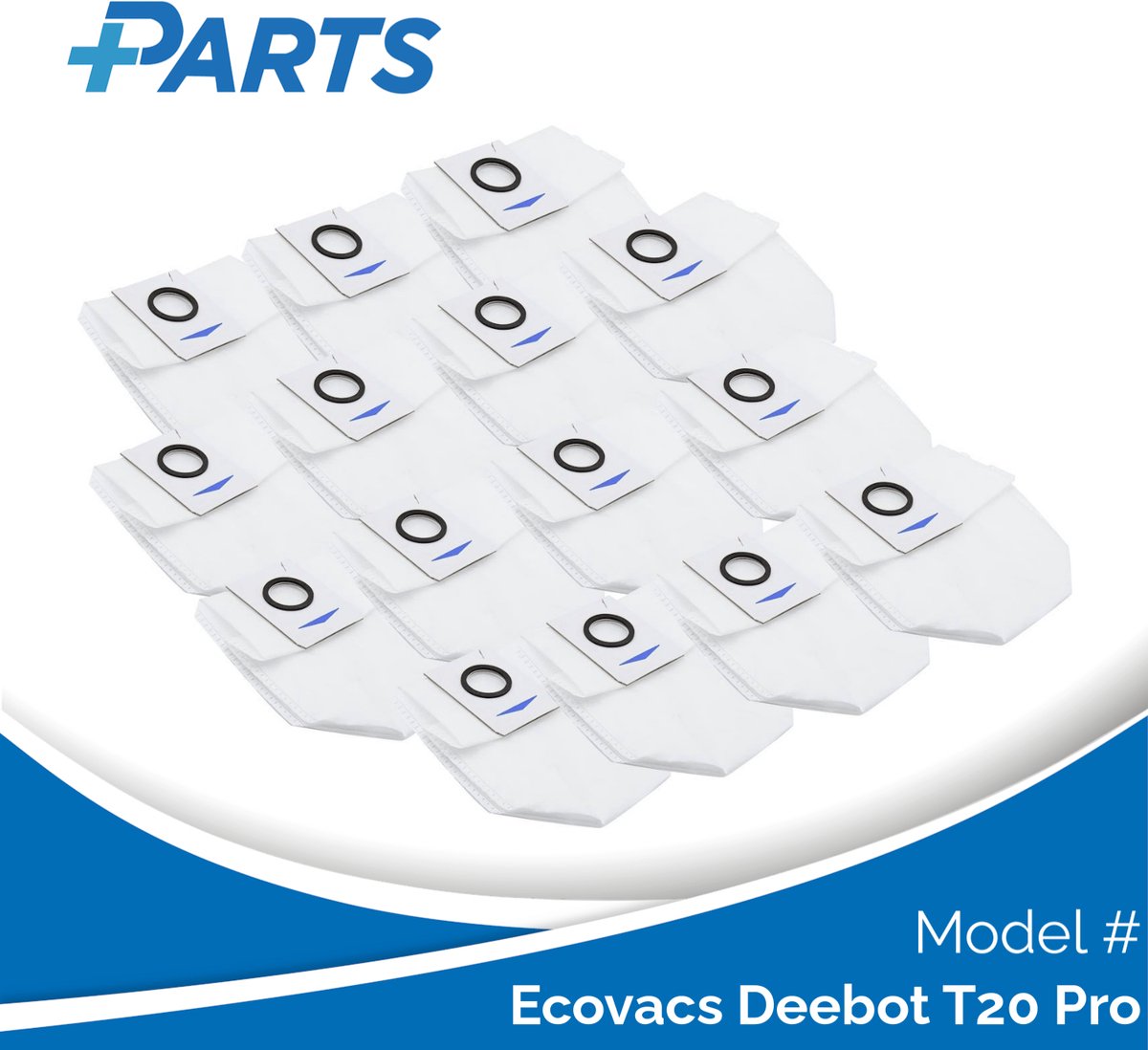 Ecovacs Deebot T20 Pro Stofzakken (15 Stuks, Plus.Parts® alternatief voor D-DB03-0003)