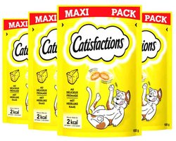 4x Catisfactions Kattensnoepjes Kaas 180 gr