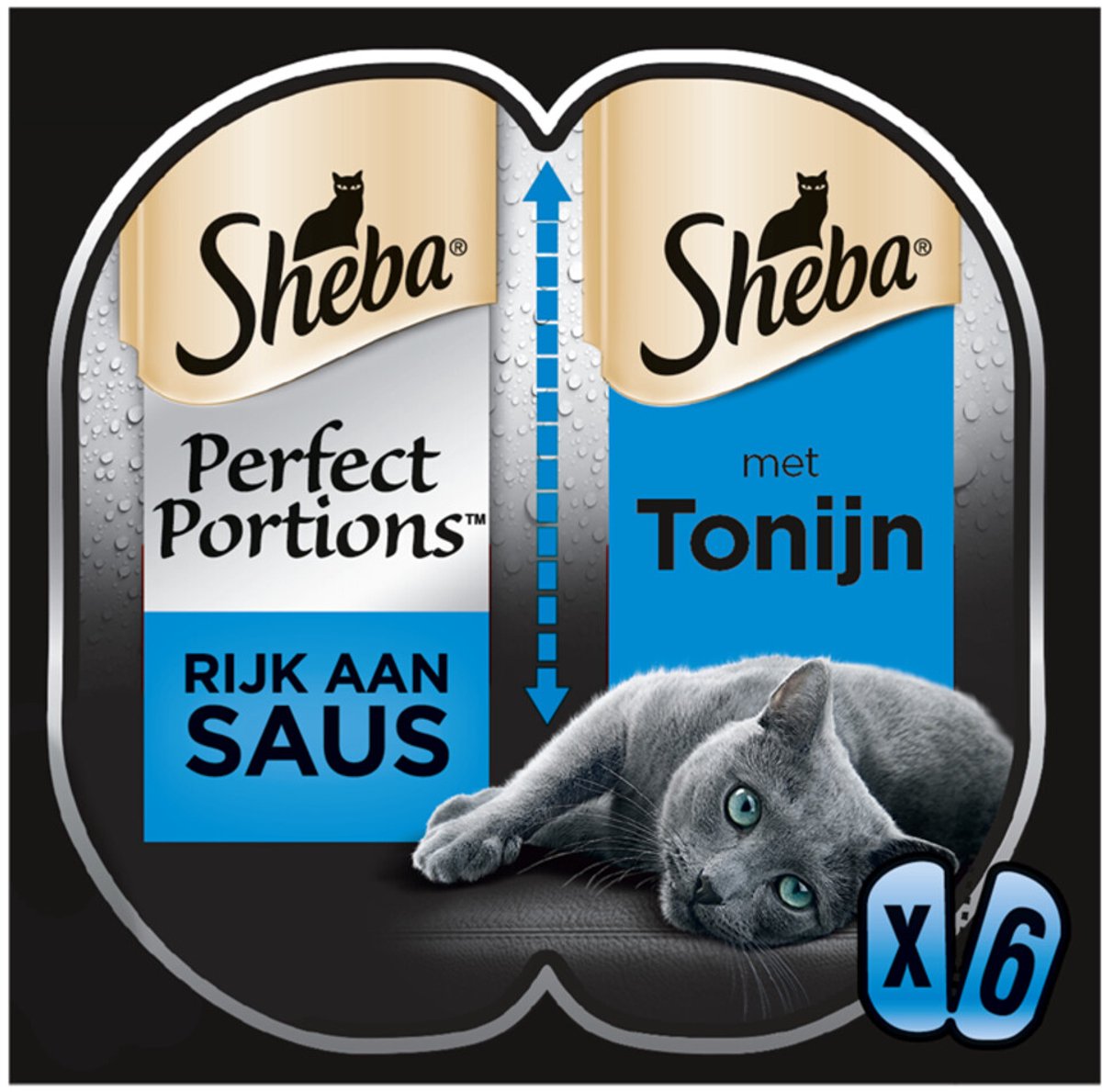 Sheba Perfect Portions Kattenvoer Natvoer Tonijn in Saus 3 x 2 stuks
