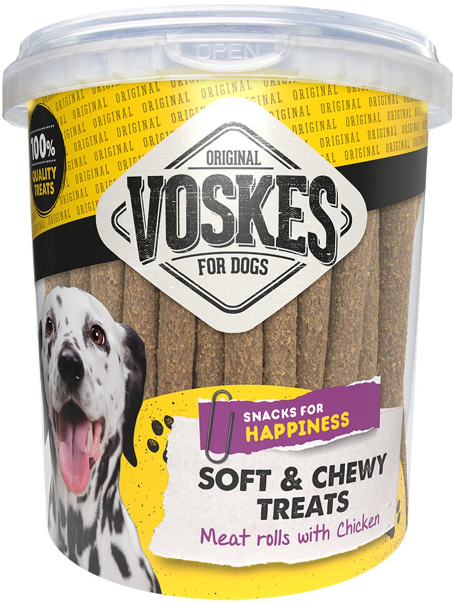 Voskes Hondensnacks Vleesrol Kip - 600 gr
